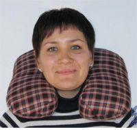 Подушка «Дорожная» для шеи с гречневой лузгой